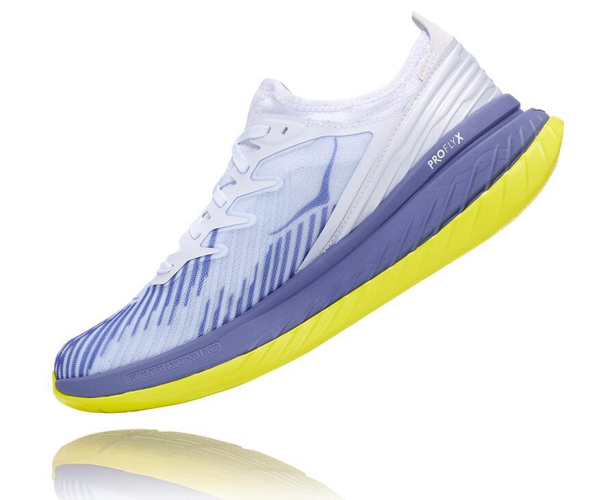 Hoka One One Koşu Ayakkabısı Erkek Beyaz/Mavi - Carbon X-Spe - GQ2518367